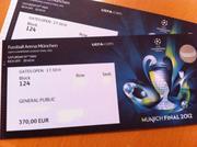 2012 Champions League Final Munich Tickets( Chelsea VS Bayern Munich) 